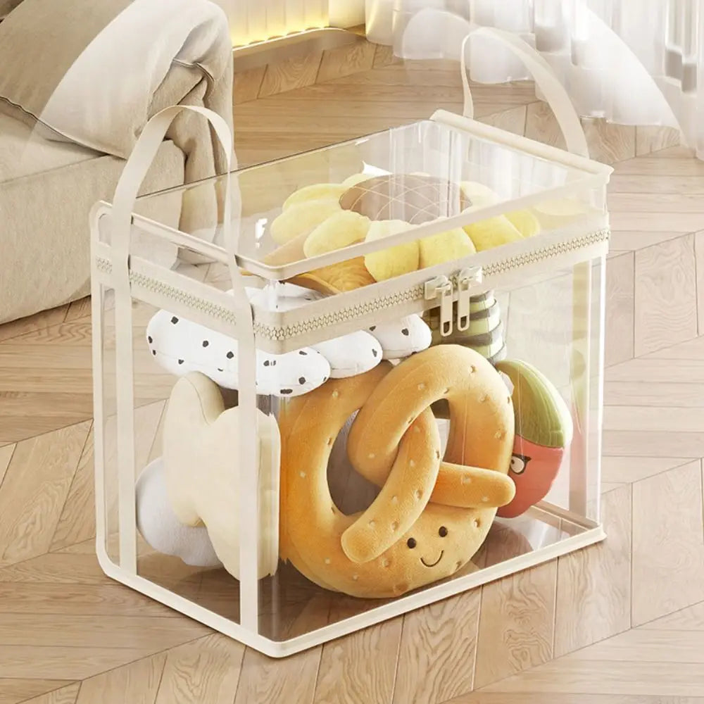 Clear PVC Doll Storage Bag with Zipper & Handles – 2 Sizes Toy Storage Organizer Nixie