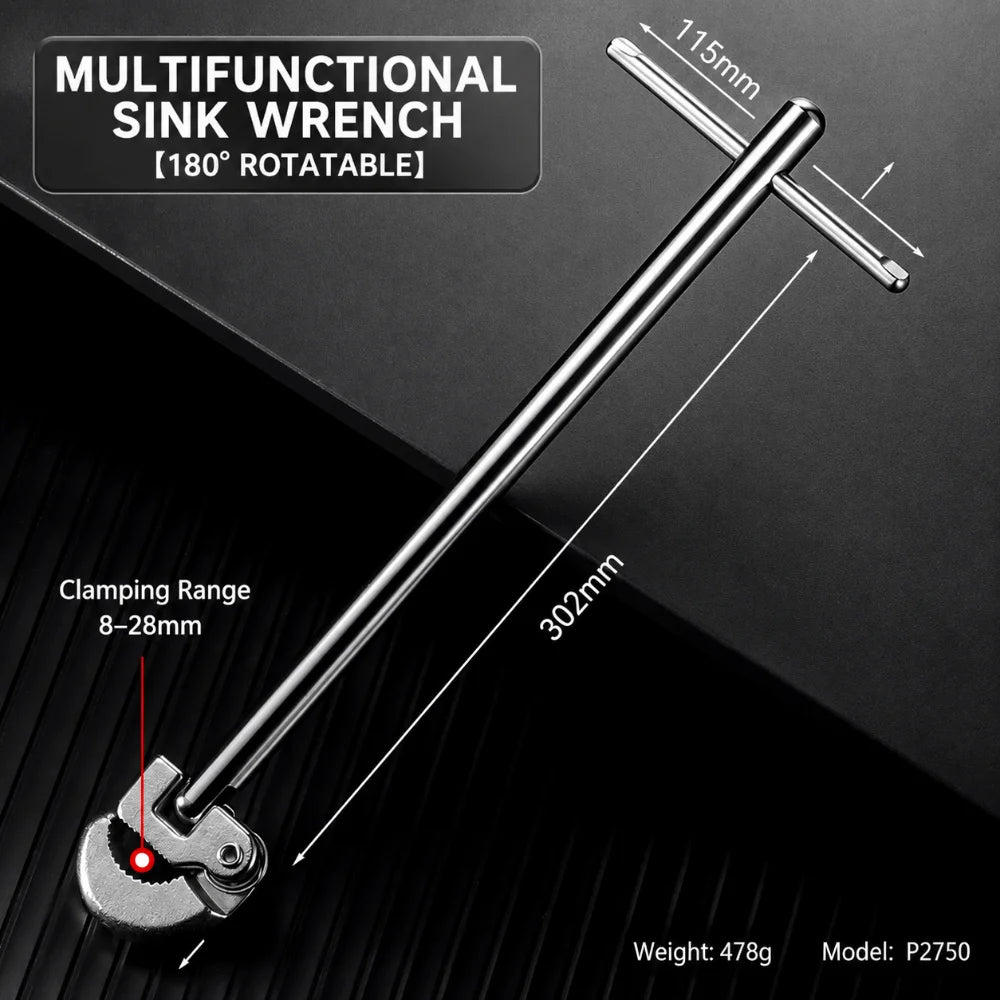 Multi-Function Plumbing Wrench Extended Body Pipe Repair Tool