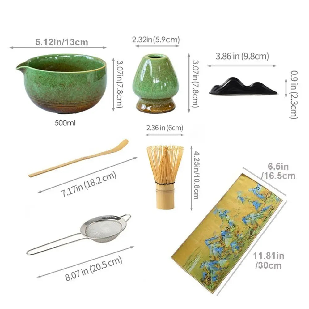 Japanese Matcha Tea Set – Bamboo Whisk, Bowl & Spoon Kit Matcha Tea Set Nixie