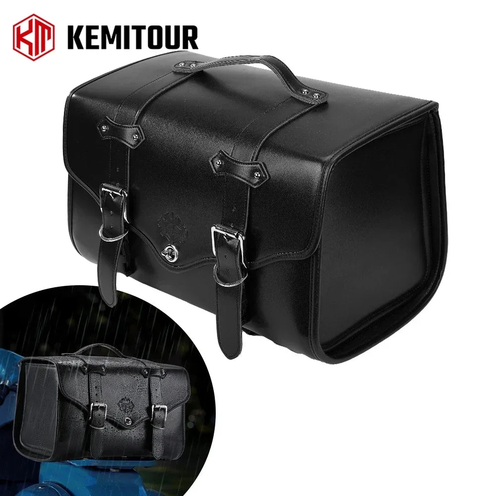 KEMITOUR Motorcycle Tail Bag 20L/30L Waterproof PU Leather Motorcycle Tail Bag Nixie