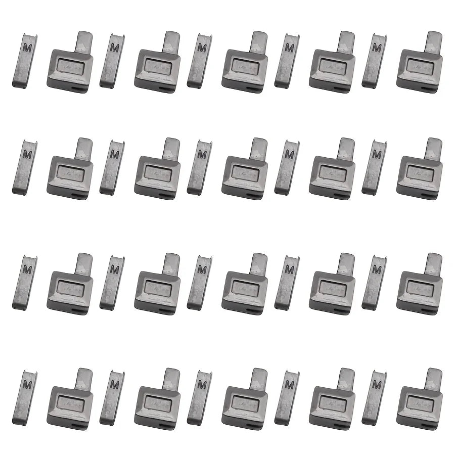 20-Piece Metal Zipper Sliders – Gold Silver Bronze Black #5 Zipper Sliders Set Nixie Black