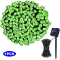 12M 100 LED Solar String Lights Outdoor Waterproof Fairy Lights Solar String Lights Nixie Green