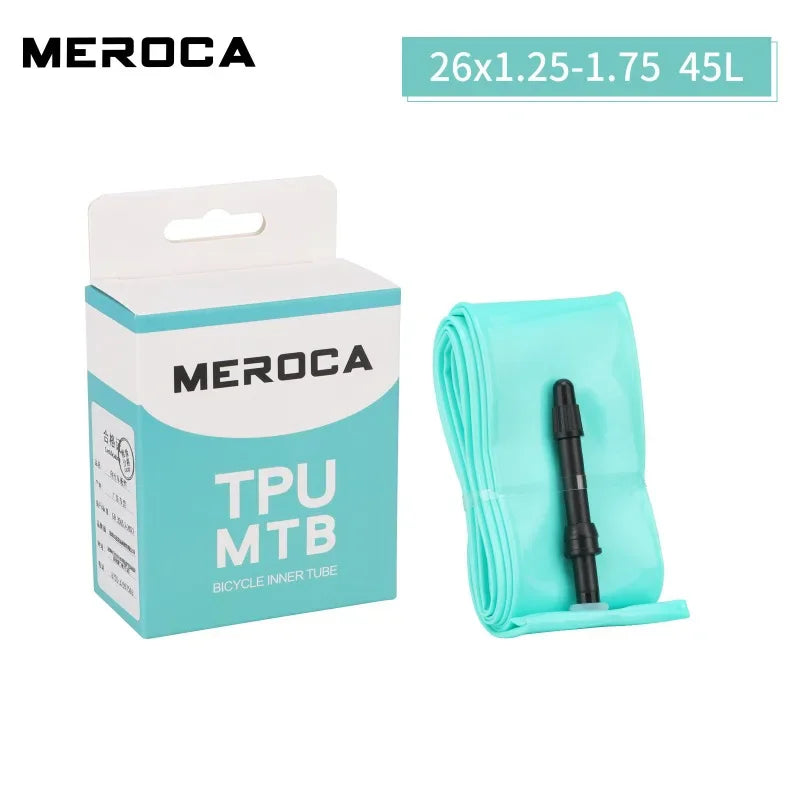 MEROCA TPU MTB Inner Tube 26/27.5/29" Ultralight Presta Valve Bike Inner Tube Nixie 26in 1.25-1.75 45MM 45mm