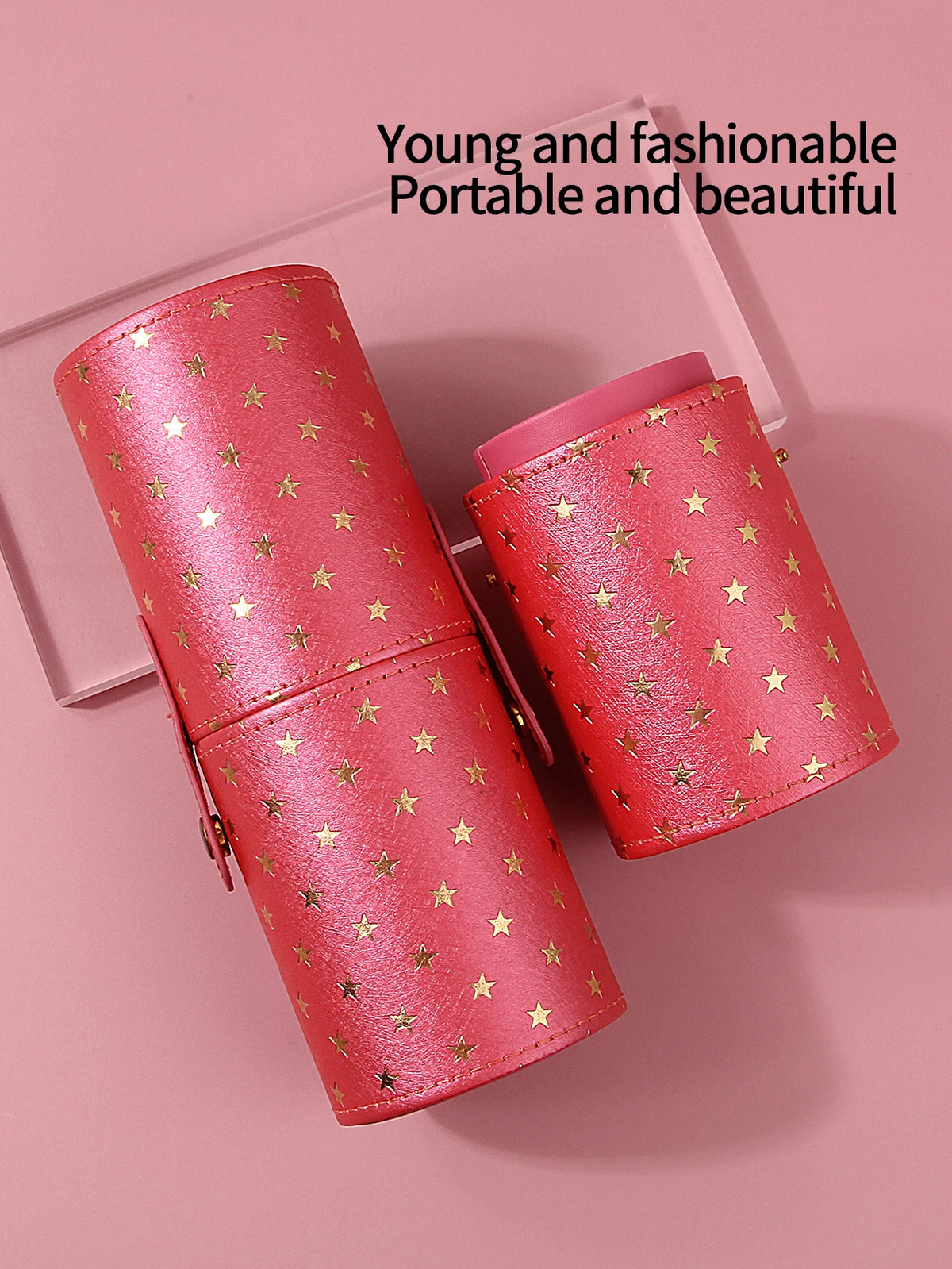 PU Leather Makeup Brush Holder – Large Capacity Travel Organizer