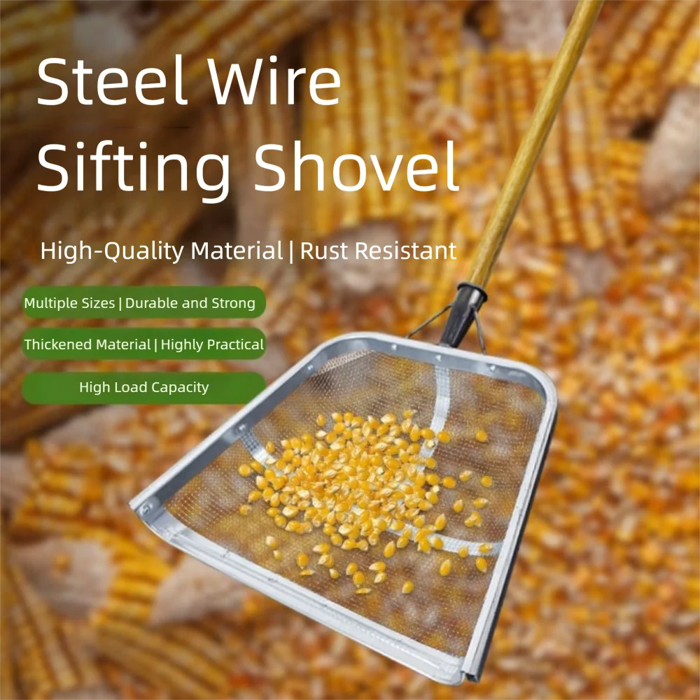 Heavy-Duty Metal Soil Sifter Sieve with Easy-Grip Handle Garden Soil Sifter Nixie