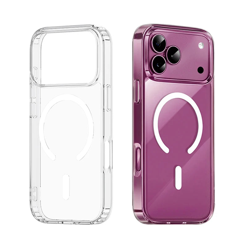 Rocoren Magnetic iPhone 18 17 Pro Case – Clear Anti-Yellow Magnetic Phone Case Nixie Clear iPhone17 Pro