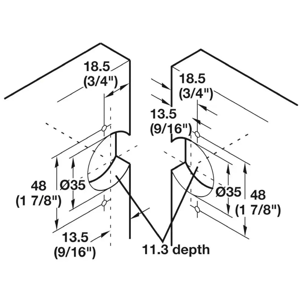 Zinc Alloy Pie Cut Corner Hinge – Soft Close Cabinet Hinge