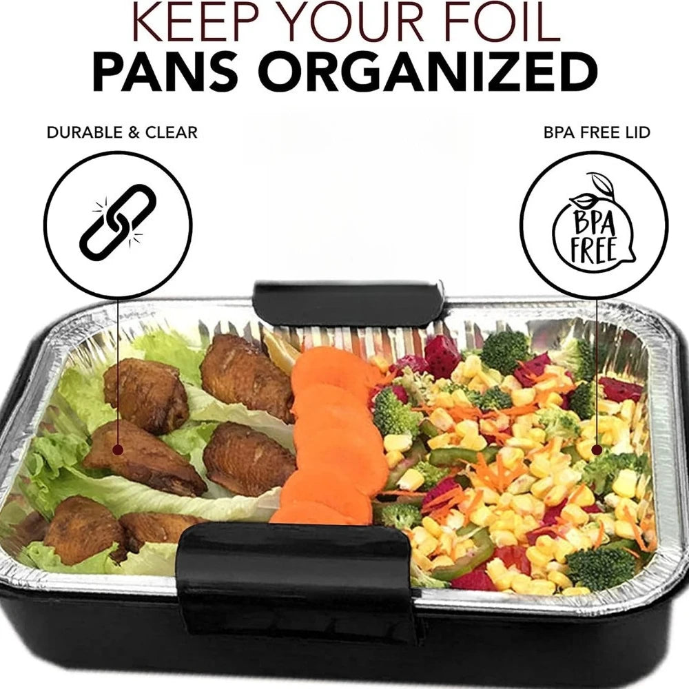 Aluminum Foil Carrier Pans with Lid | Food Storage Containers Foil Food Container Nixie
