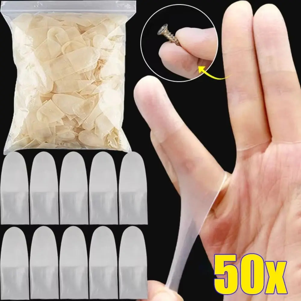 50Pcs Disposable Latex Finger Sleeves – Non-Slip Frosted Cots Latex Finger Cots Nixie