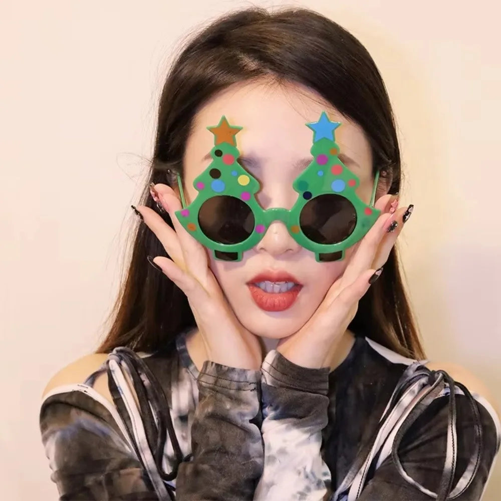 Christmas Tree Novelty Glasses – Funny Holiday Party Photo Prop Novelty Party Glasses Nixie