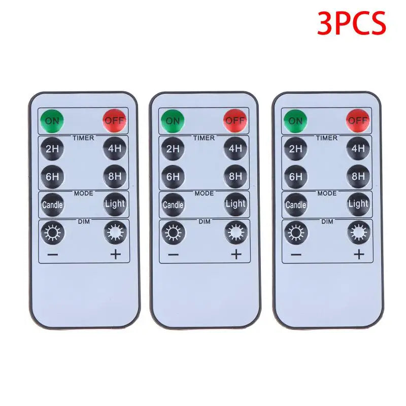 10-Key LED Candle Remote Control with Timer – Flameless