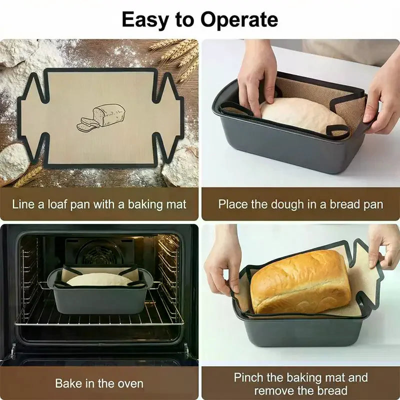 Silicone Bread Loaf Pan Liner – Non-Stick Reusable Baking Mat Silicone Baking Mat Nixie