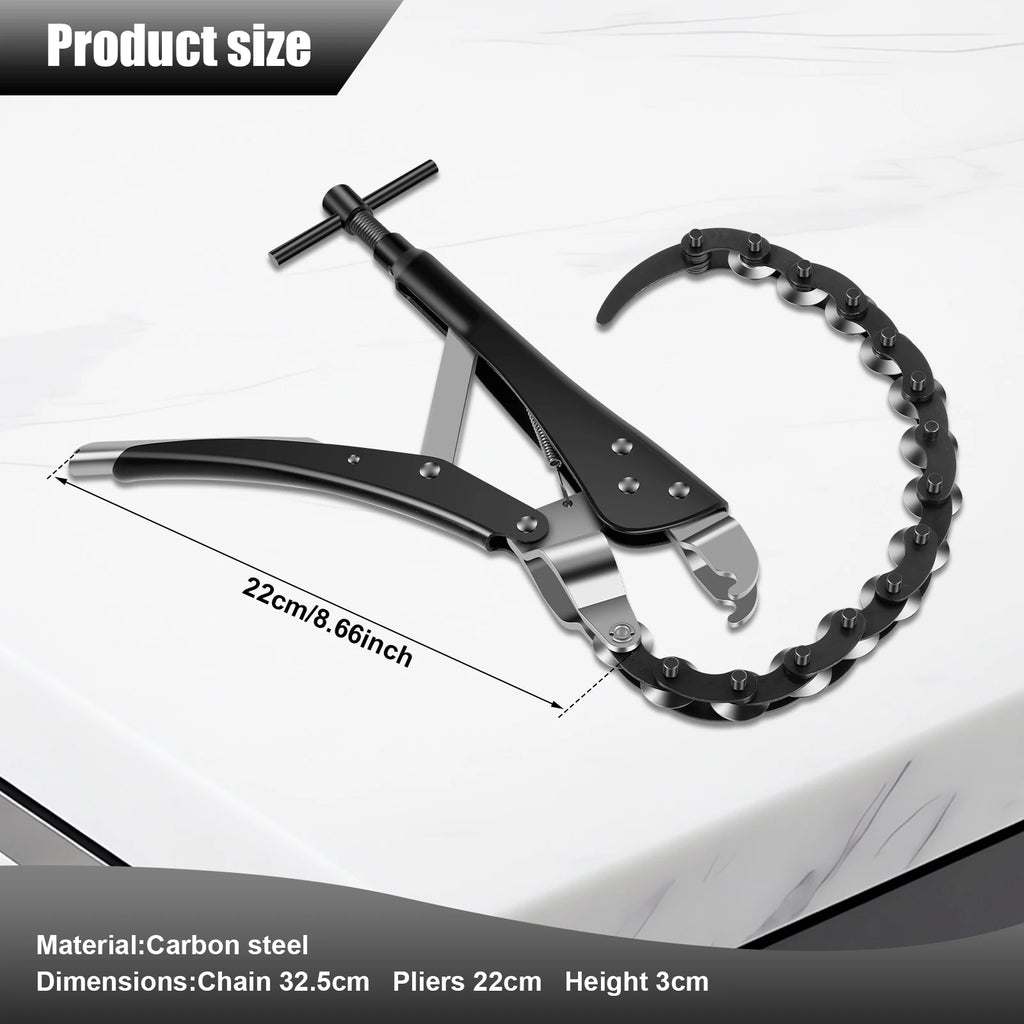 Exhaust Pipe Chain Cutter 0.6"–3.3" Carbon Steel Tailpipe Tool Pipe Chain Cutter Nixie