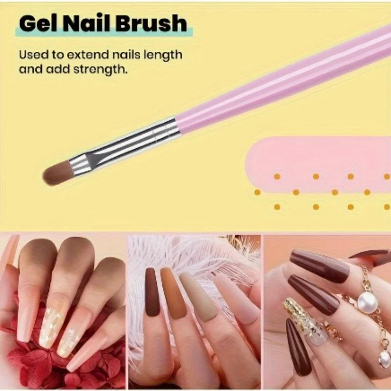 6-Piece Nail Art Brush Set – Gel, Dotting & Carving Pens Nail Art Brush Set Nixie