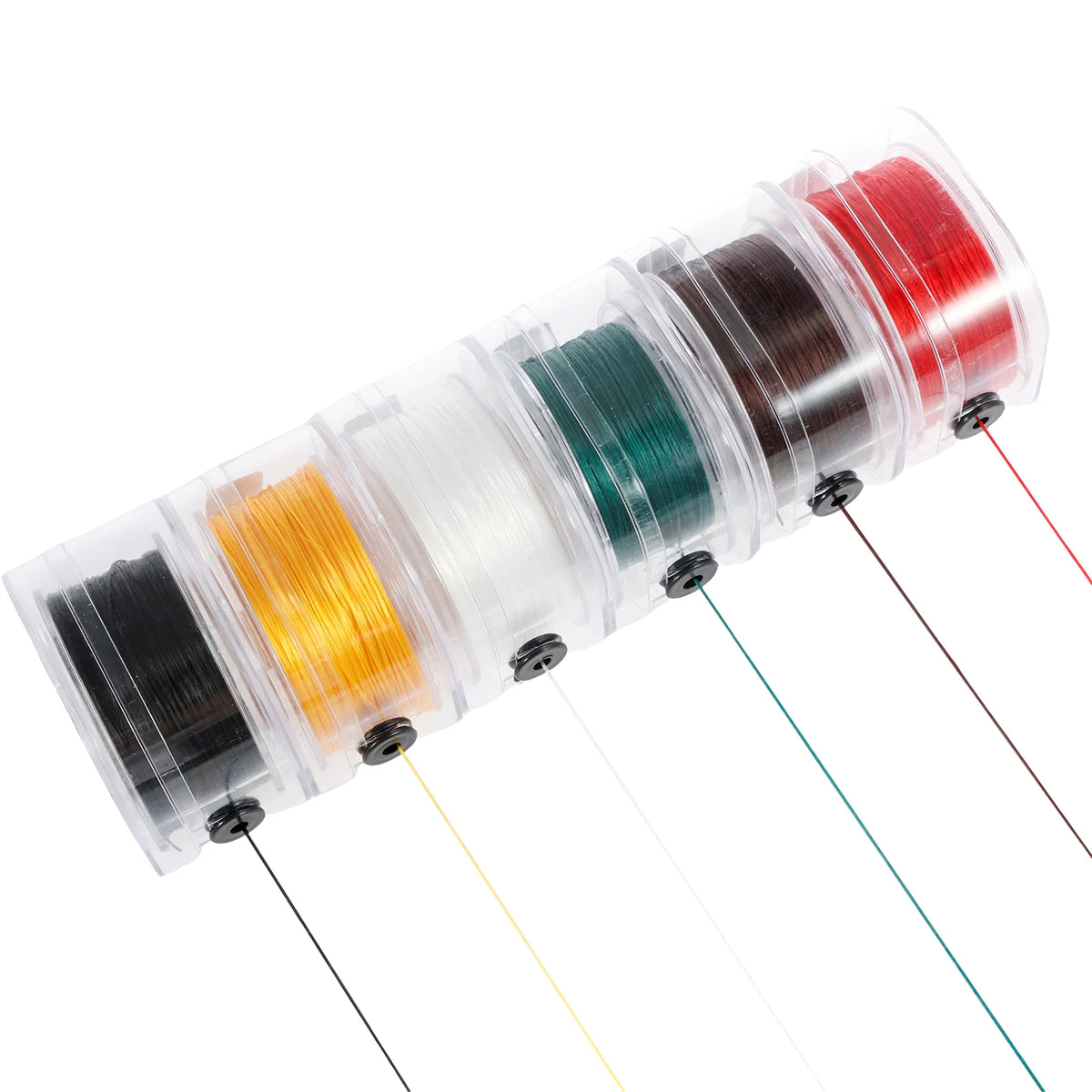 6-Pack Elastic Bracelet String 0.8mm – 6 Colors, 90m Each Elastic Beading Cord Nixie