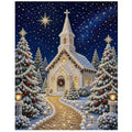 5D Pearl Diamond Painting Kit – Christmas Church 30×40cm DIY Diamond Painting Kit Nixie 01
