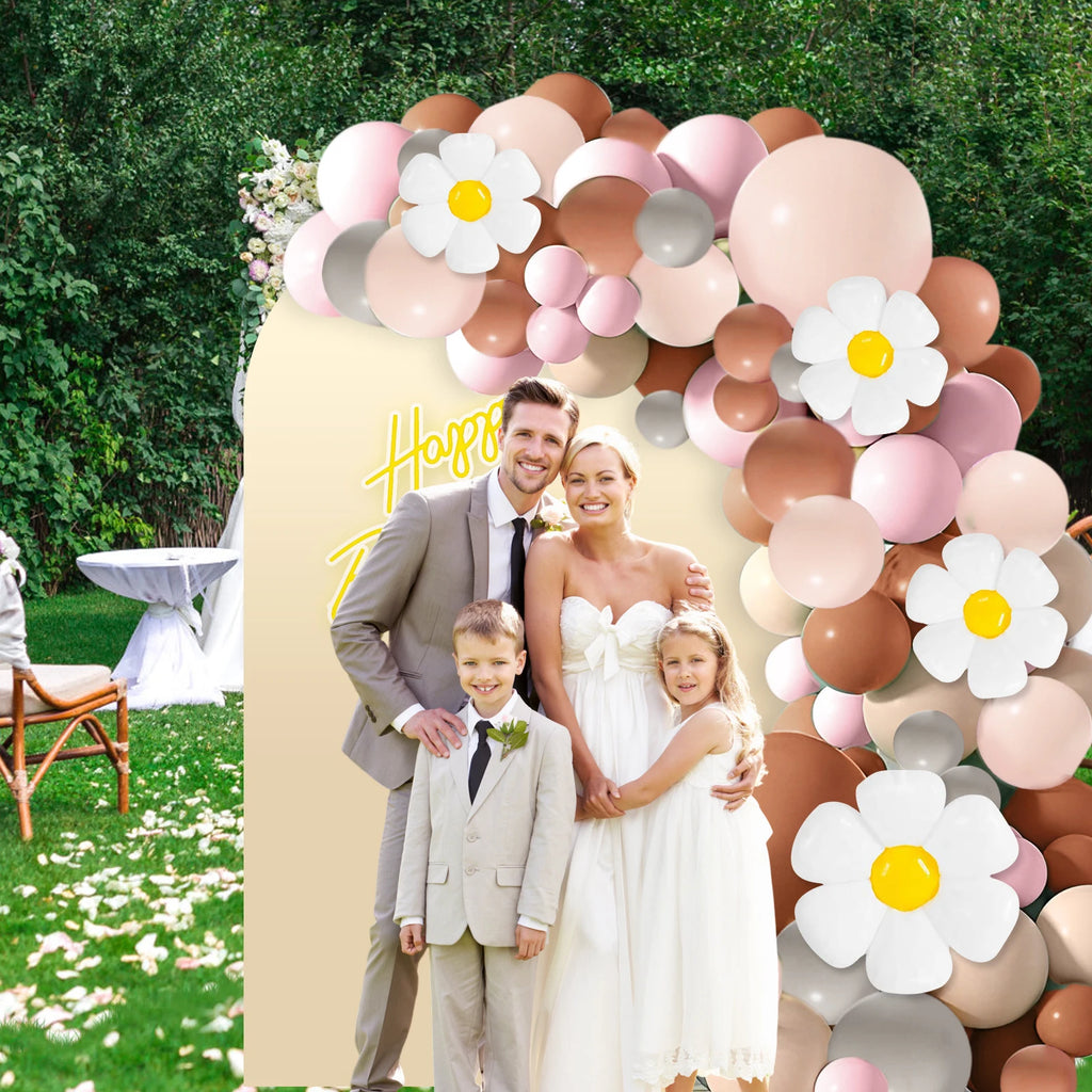 123pcs Daisy Balloon Garland Arch Kit – Assorted Latex Balloons Balloon Garland Kit Nixie