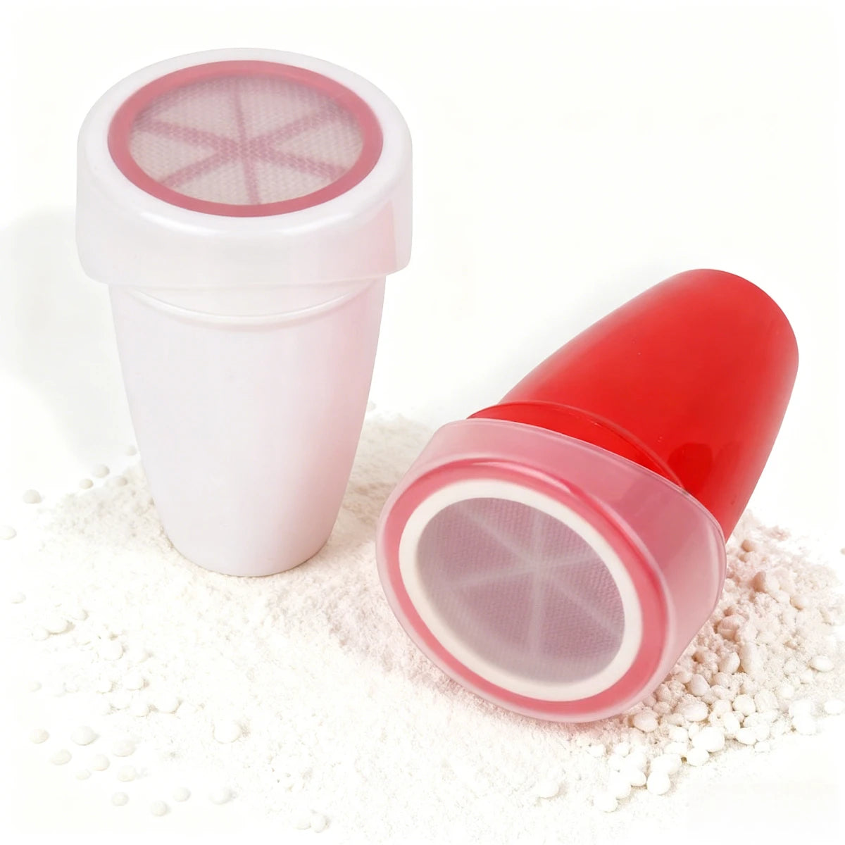 Handheld Flour Sifter with Lid – Fine Mesh Cocoa Sugar Sieve