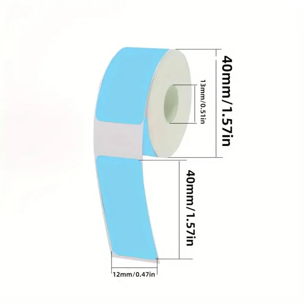 Colorful Label Maker Paper 12mm×40mm – 160 Labels/Roll Label Maker Paper Nixie Blue