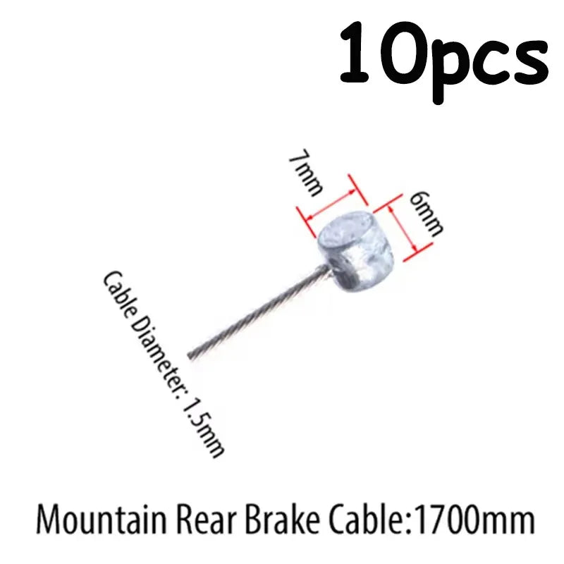 Stainless Steel MTB Bike Brake & Shift Inner Cable 2100mm Bike Brake Cable Nixie 10pc MTB Rear Brake