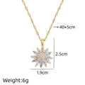Sunflower Pendant Choker Necklace – Gold Stainless Steel Pendant Necklace Nixie XL2606-714