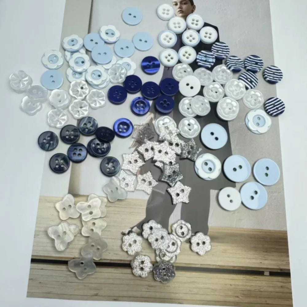20pc Winter Snowflake Blind Box Buttons for DIY Scrapbooking