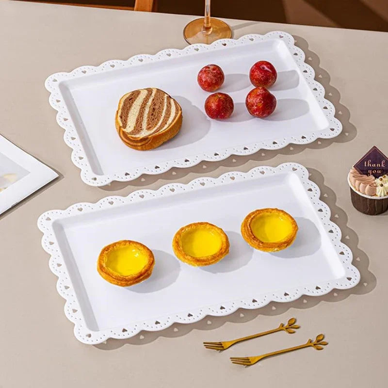 Elegant Plastic Cake Display Tray for Wedding & Party Events Cake Display Tray Nixie