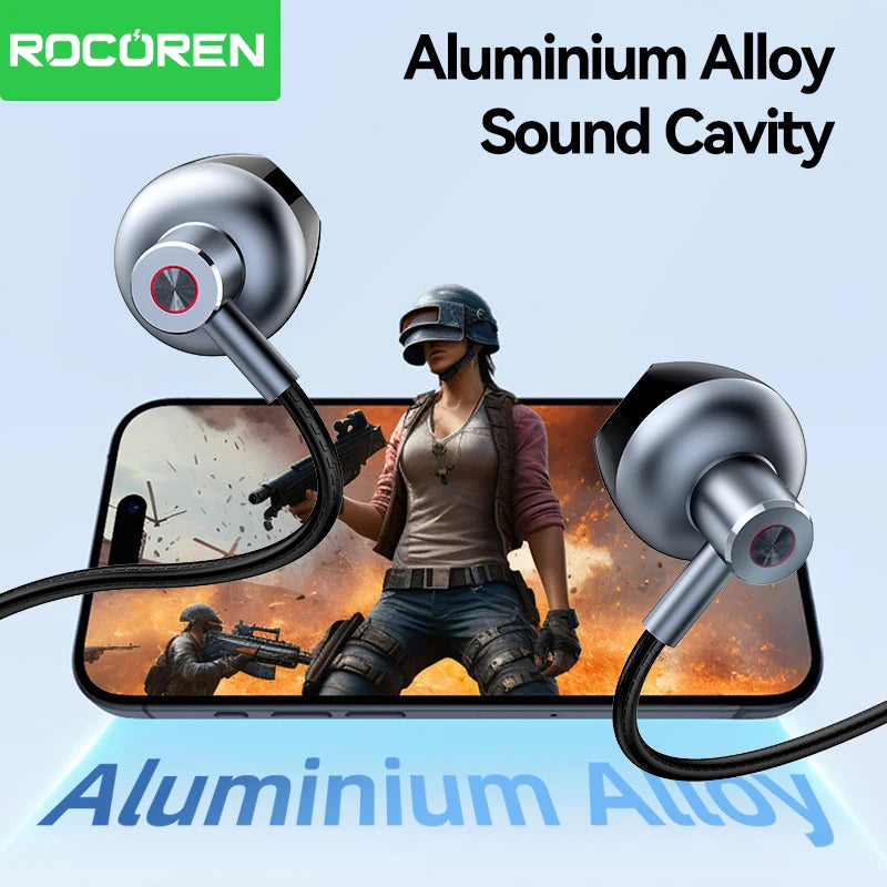 Rocoren USB-C Wired Earphones In-Ear Stereo Earbuds with Mic Wired USB-C Earphones Nixie