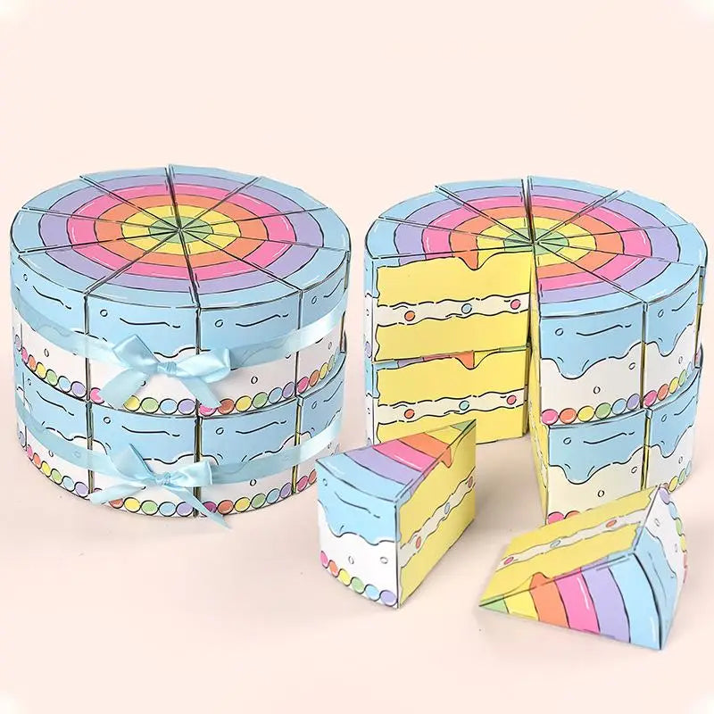 10Pcs Triangle Cake Paper Gift Boxes – Party Favor Treat Boxes Party Favor Boxes Nixie