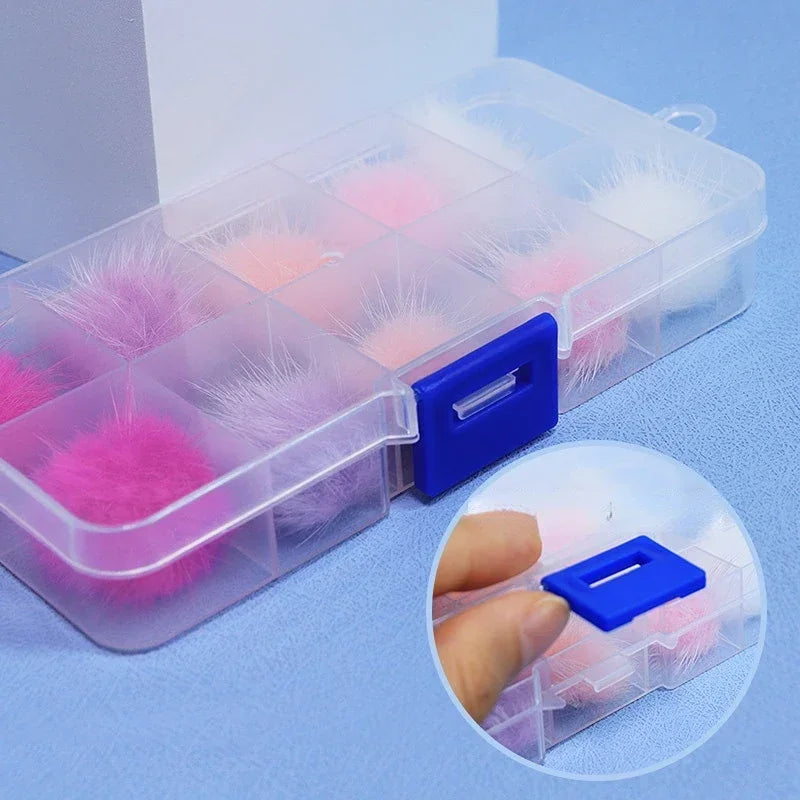 10Pc Fluffy Pom Pom Nail Art Decorations – Magnetic Manicure Nail Art Decoration Nixie