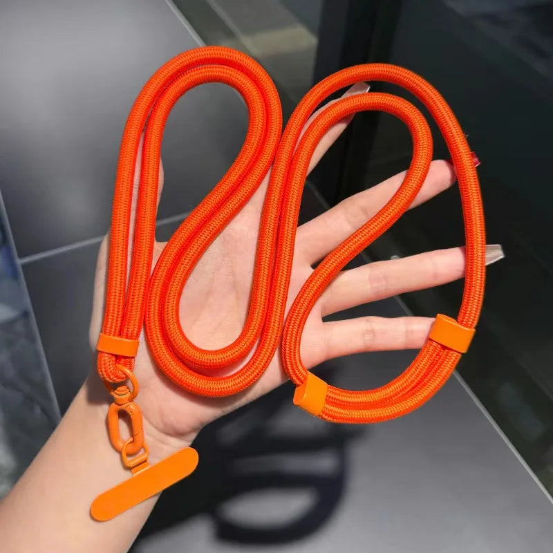 Universal Adjustable Phone Lanyard Crossbody Necklace Strap Phone Lanyard Strap Nixie Orange