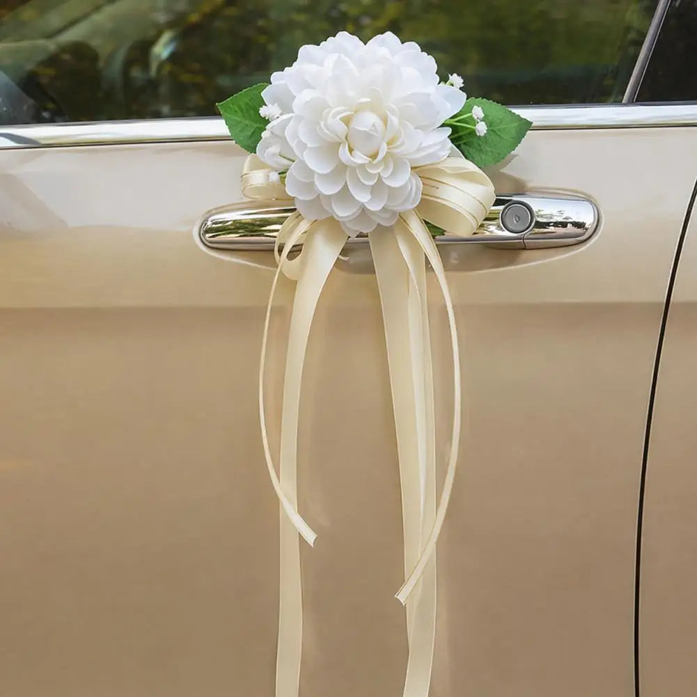 Artificial Dahlia Wedding Car Decoration with Suction Cup Wedding Car Decoration Nixie