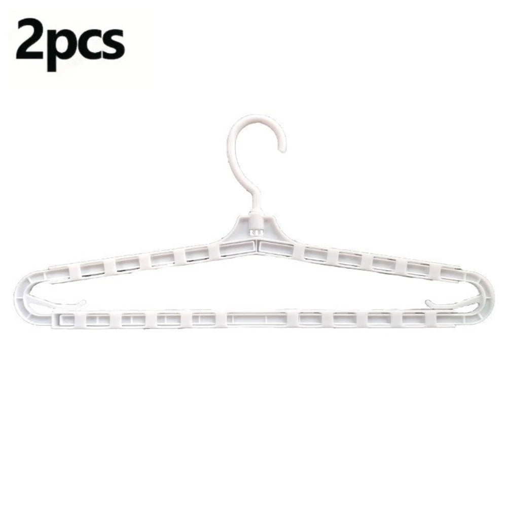 2PCS Telescopic Pull-Out Hanger 360° Rotatable Closet Drying Rack