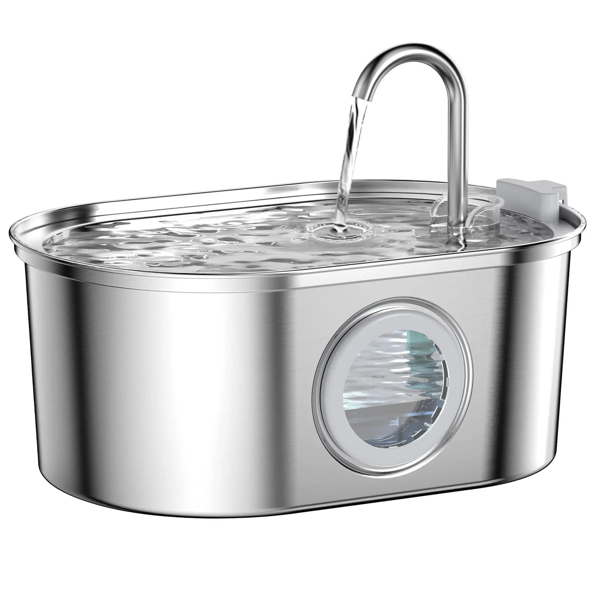 NautyPaws 3.2L Stainless Steel Cat & Dog Water Fountain Pet Water Fountain Nixie
