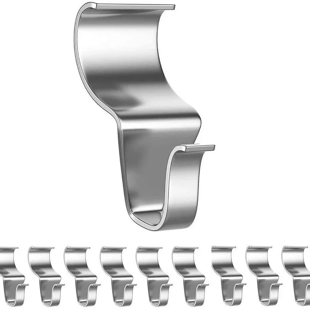 10Pcs No-Drill Vinyl Siding Hooks – Stainless Steel Wainscot Siding Wall Hooks Nixie 10pcs