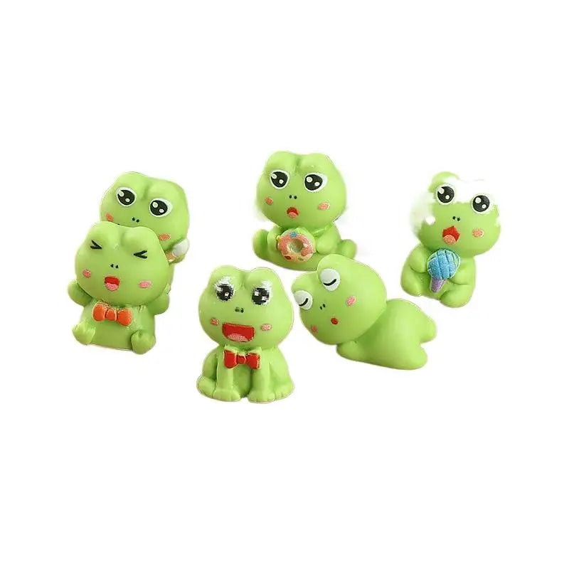 10PCS Mini Resin Frog Figurines – Fairy Garden & Bonsai Decor Miniature Figurine Set Nixie