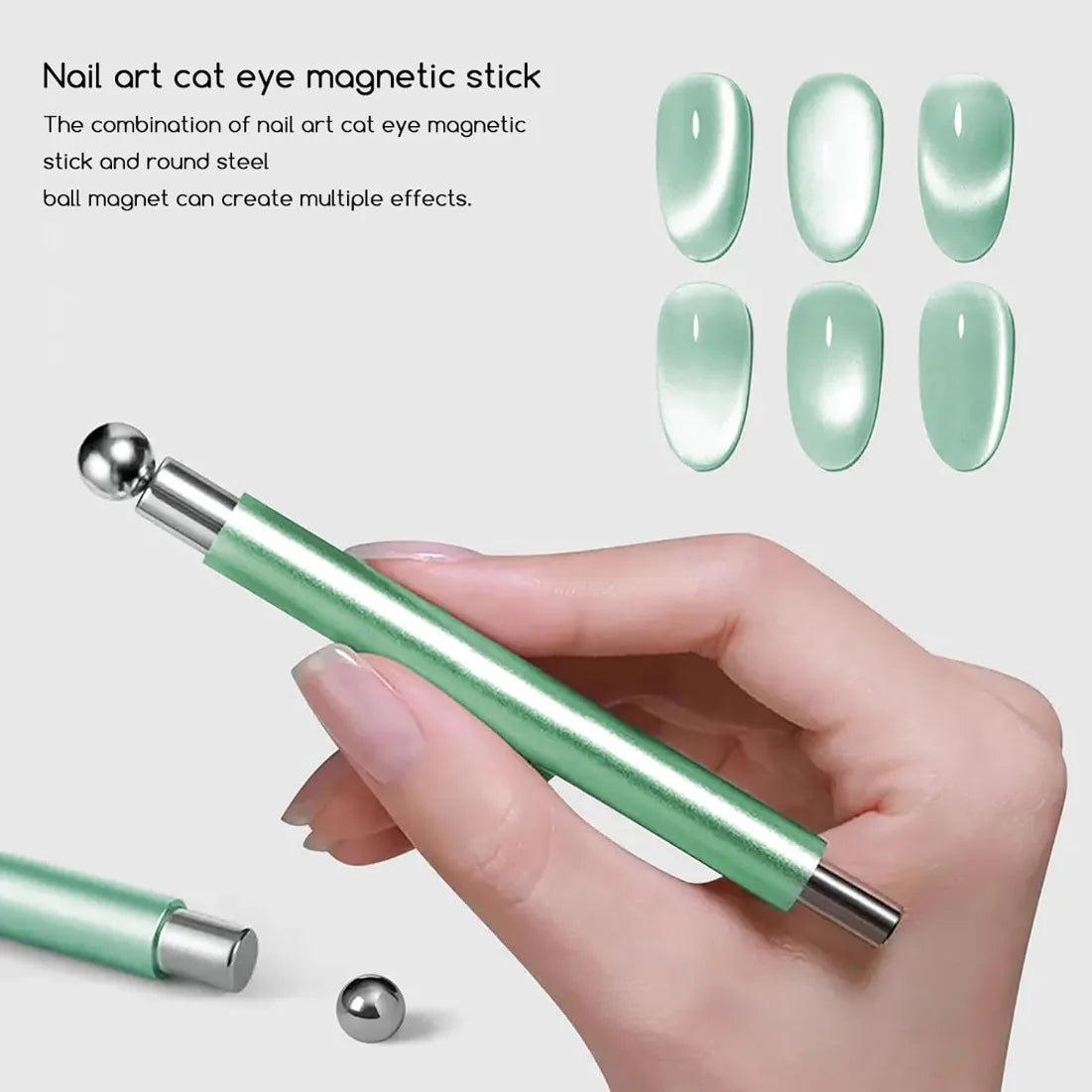 Cat Eye Magnet Set 2-in-1 Wand & Sphere Nail Art Tool | Nixie Nail Art Magnet Nixie