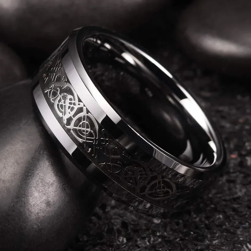 Gothic Infinity Heart Crystal Couple Rings – Stainless Steel Fashion Ring Nixie