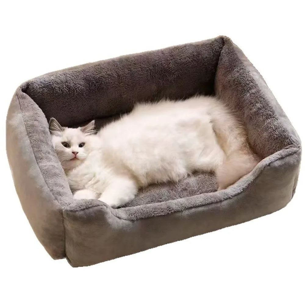 Soft Plush Pet Bed – Cozy Cat & Dog Cushion Mat Pet Cushion Bed Nixie