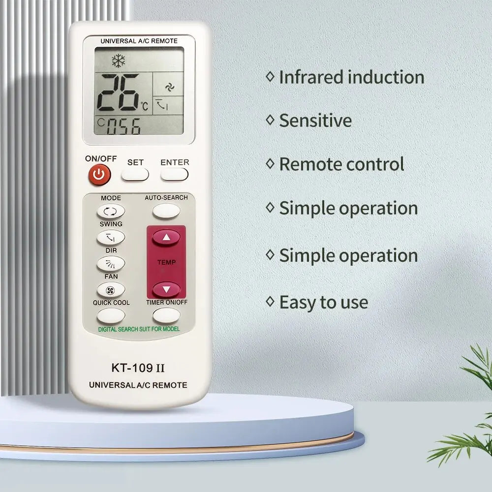 KT-109II Universal AC Remote Control with LCD Display AC Remote Control Nixie