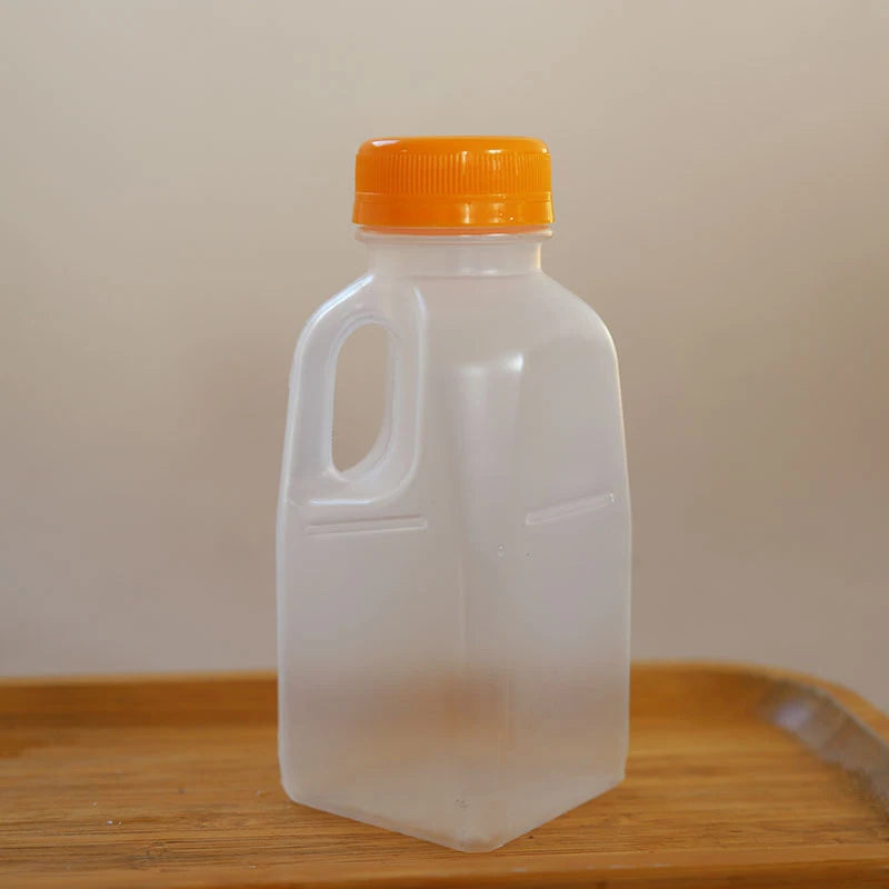Transparent Kids Water Bottle 320ml BPA-Free Plastic with Lid Kids Water Bottle Nixie Orange