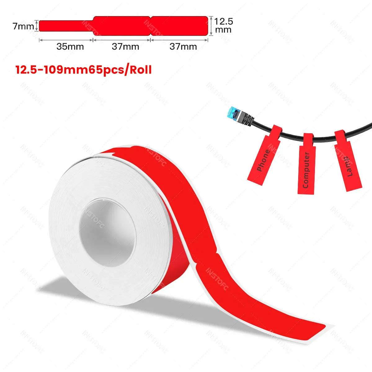 Thermal Label Tape 12–15mm Roll for Marklife P11 P12 DELI Q2 D30