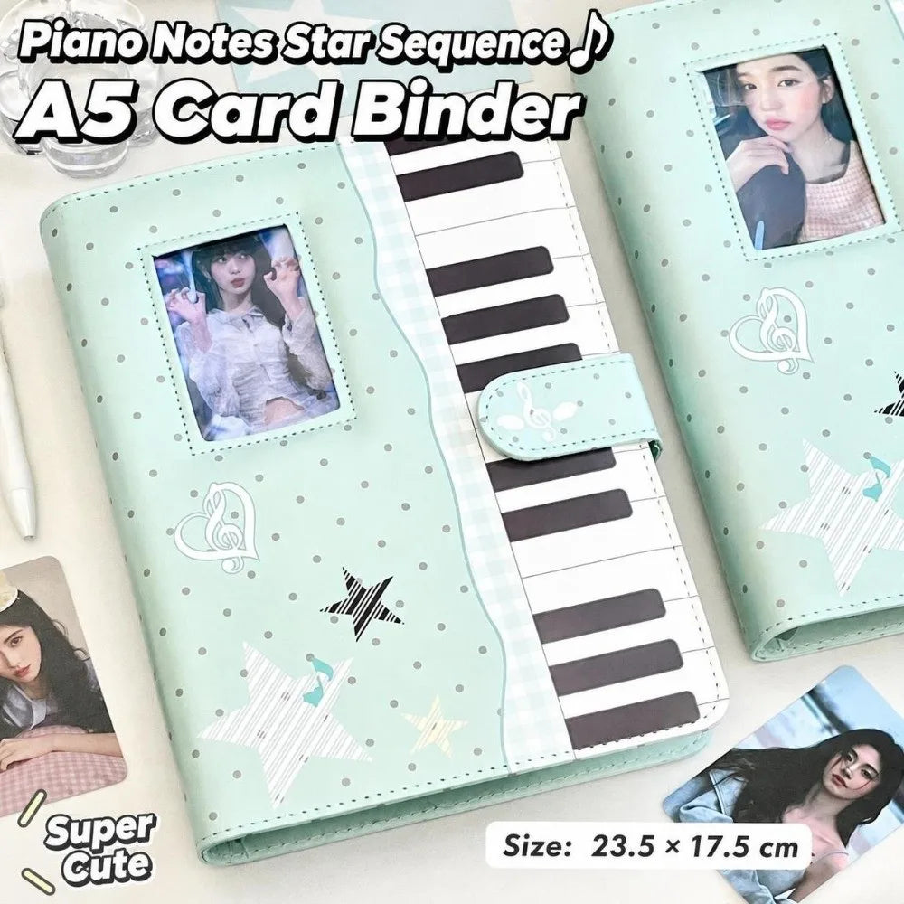 A5 Polka Dot PU Leather Loose Leaf Binder Notebook & Photocard Binder Notebook Nixie