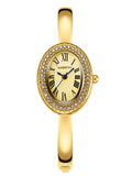 REBIRTH Retro Oval Quartz Watch – Casual Alloy Fashion Watch Quartz Fashion Watch Nixie Gold
