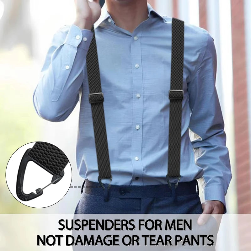 Hidden Y-Back Suspenders – Adjustable Elastic Braces, 4cm Wide Elastic Suspenders Nixie