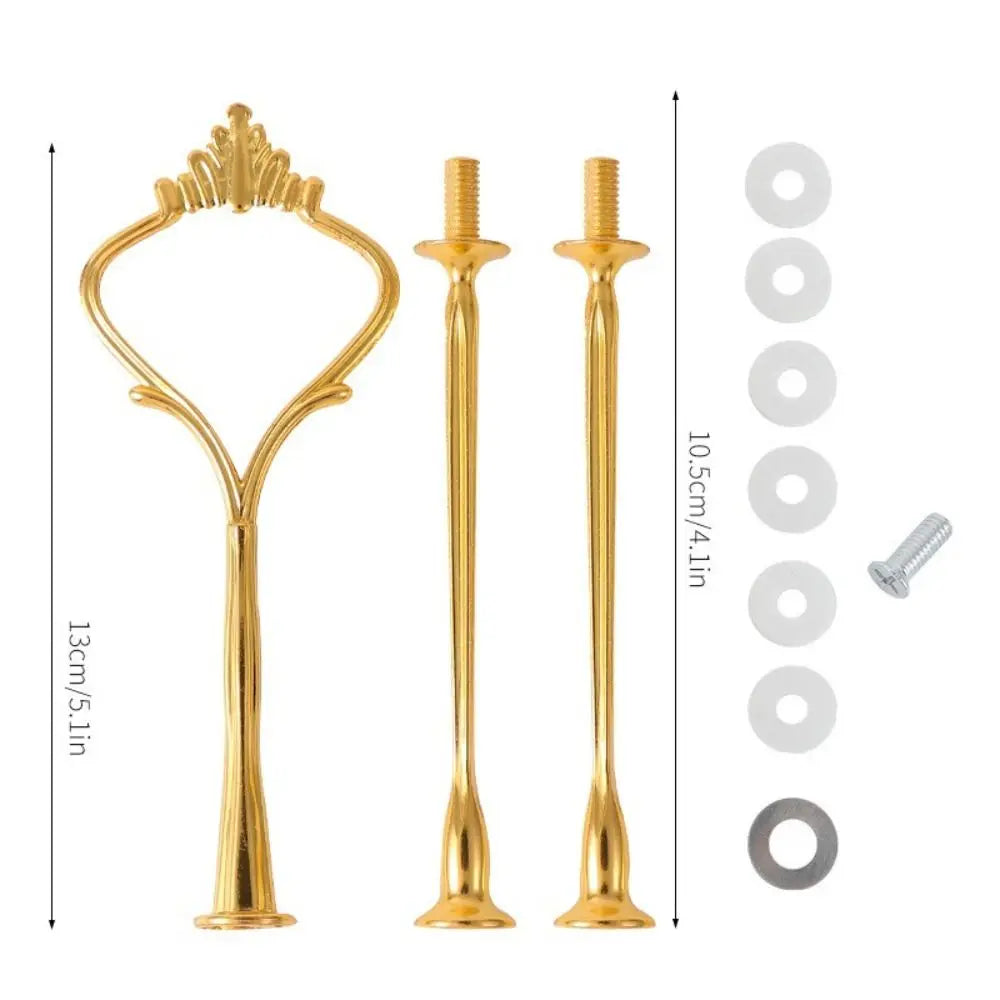 Crown Handle Tiered Cake Stand Hardware Set – Gold & Silver Cake Stand Hardware Nixie