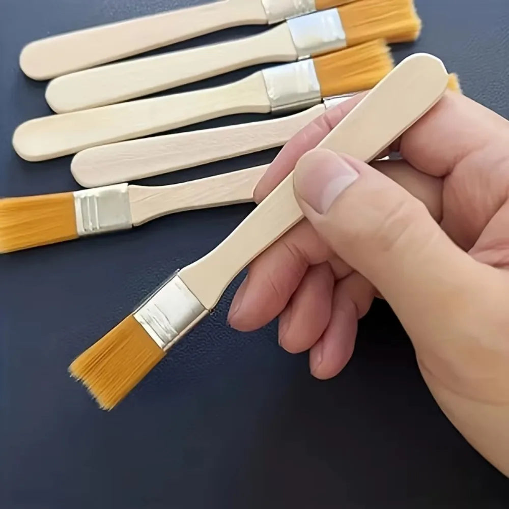 10Pcs Nylon Paint Brushes Set – Wooden Handle for Art & Crafts Paint Brush Set Nixie