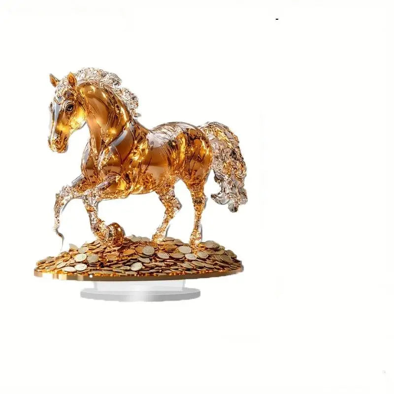Acrylic Horse Stand Decoration – 2D Flat Modern Tabletop Ornament Tabletop Ornament Nixie