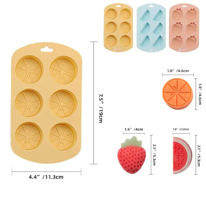 Fruit Silicone Molds – Chocolate Gummy Fondant Pudding Molds
