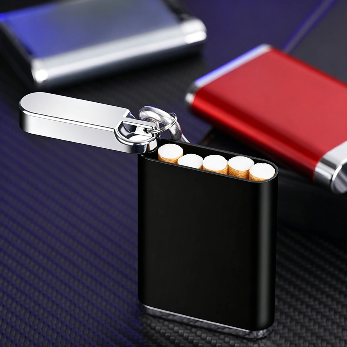 Portable Metal Pocket Ashtray with Lid & Carabiner for Travel Portable Pocket Ashtray Nixie